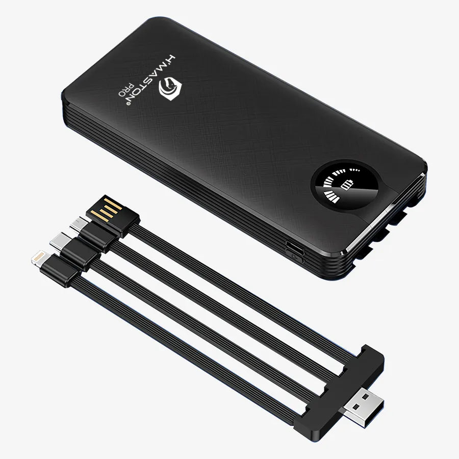 H'Maston YD22 Power Bank 10000mAh 4 em 1 com Display LED