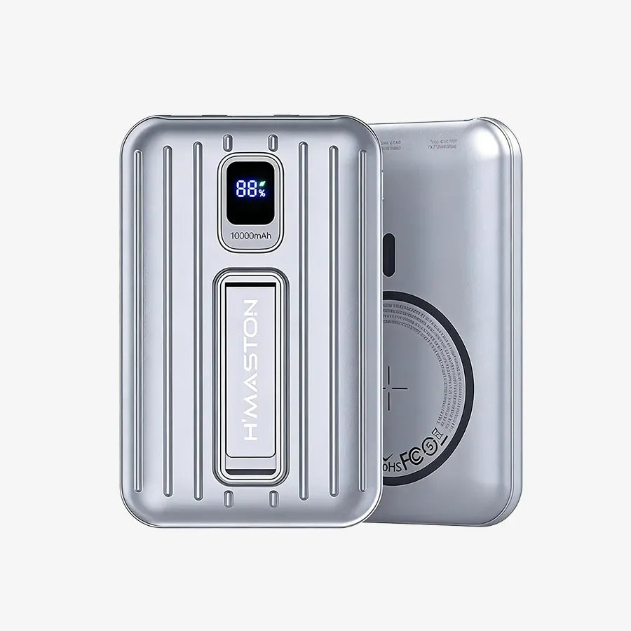H'Maston YD32 Power Bank 10000mAh Carregamento Sem Fio Magnético Leve e Portátil