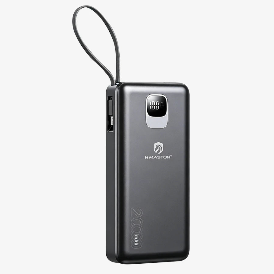 H'Maston YD71 Power Bank 20000mAh com Display Digital - Carregue 3 Dispositivos