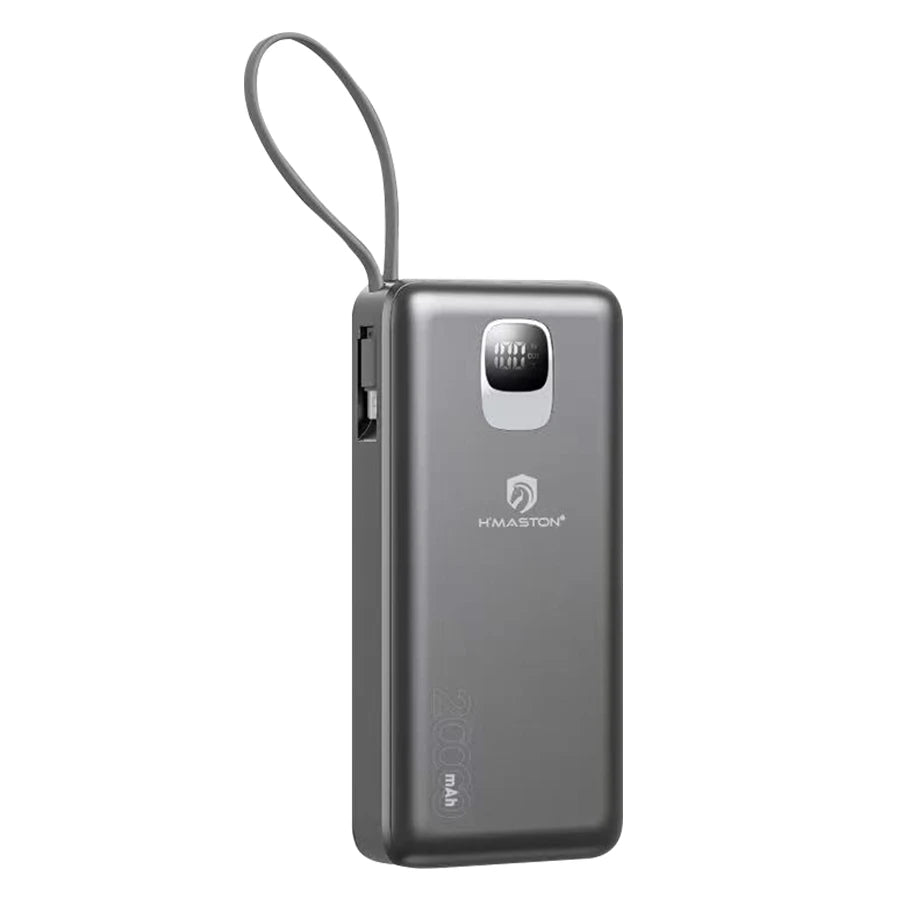 H'Maston YD71 Power Bank 20000mAh com Display Digital - Carregue 3 Dispositivos