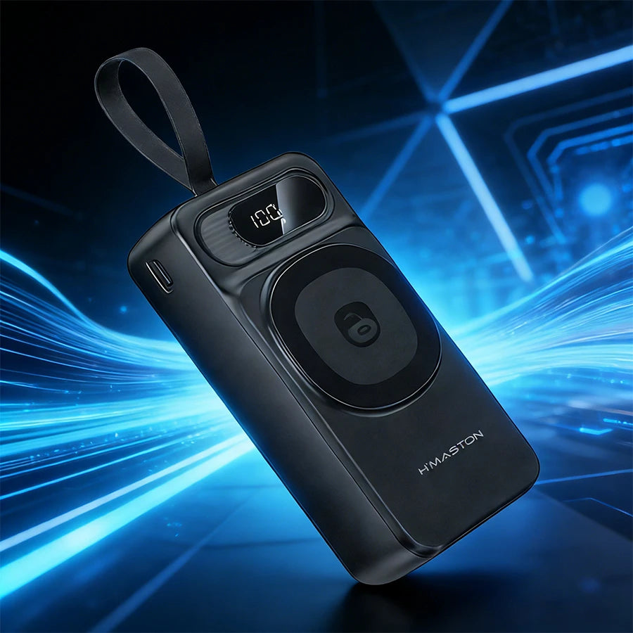 H'Maston YD80 Power Bank 30000mAh - Carregamento Magnético 15W