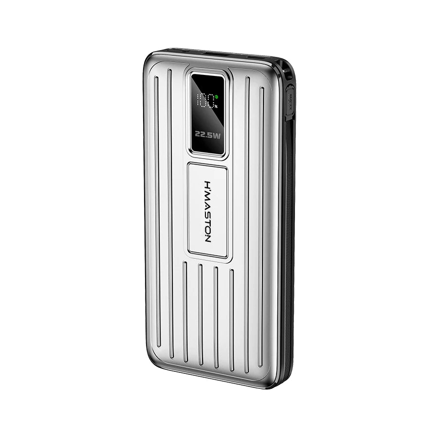 H'Maston YD82 Power Bank 10000mAh 22.5W com 3 Cabos Integrados