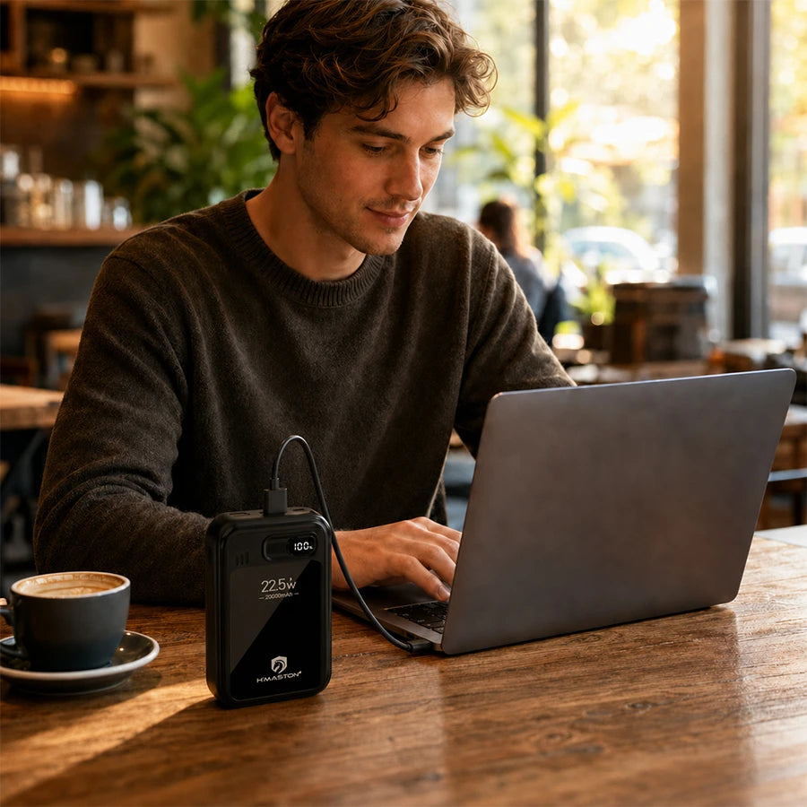 H'Maston YD91 - Power Bank 20000mAh 22.5W com Carregamento Rápido Bidirecional USB-C