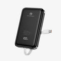 H'Maston YD92 - Power Bank 10000mAh 22.5W com Carregamento Rápido, Cabo Integrado e Carregamento Sem Fio 15W