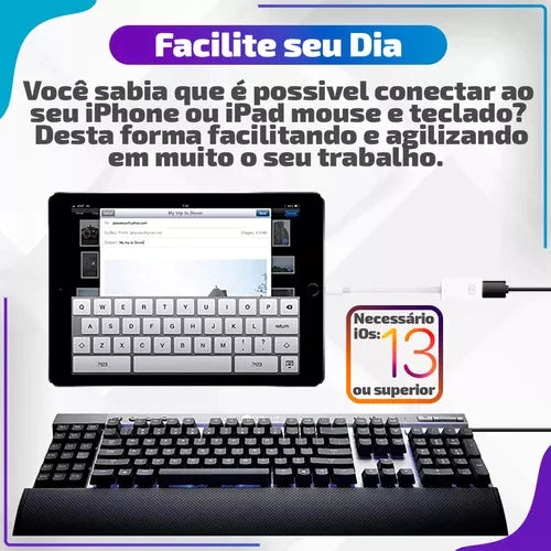 H'Maston ZHQ11 Cabo OTG Lightning para iPhone - Eleadermall