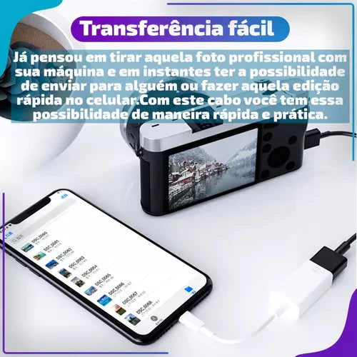 H'Maston ZHQ11 Cabo OTG Lightning para iPhone - Eleadermall