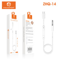 H'maston ZHQ14 Cabo Áudio Tipo C x P2, Qualidade Superior