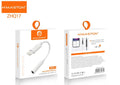 H'Maston ZHQ17 Adaptador Lightning para Fone P2 3,5mm Branco