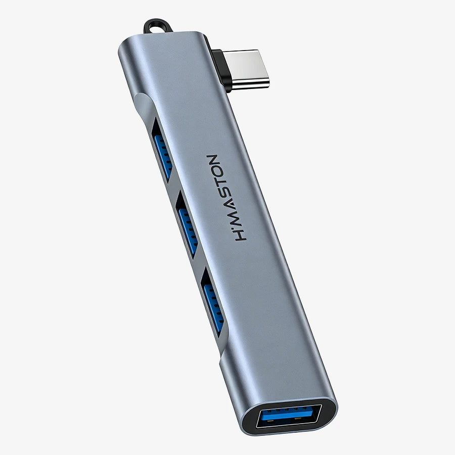 H'Maston ZHQ20 Hub USB Tipo C 4 em 1 - Praticidade e Portabilidade