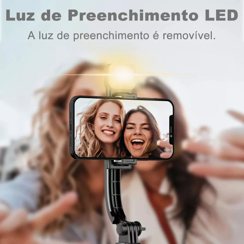H'Maston ZP007 Selfie Bluetooth Tripé com LED e Controle - Eleadermall