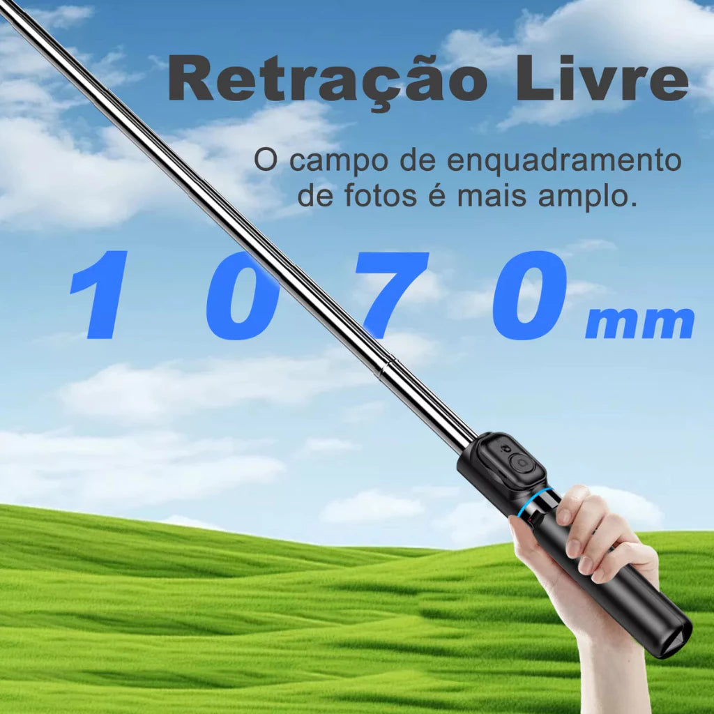 H'Maston ZP007 Selfie Bluetooth Tripé com LED e Controle - Eleadermall