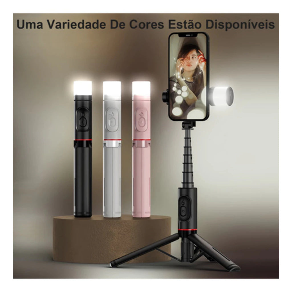 H'maston ZP11 Bastão Selfie Bluetooth com LED - Eleadermall