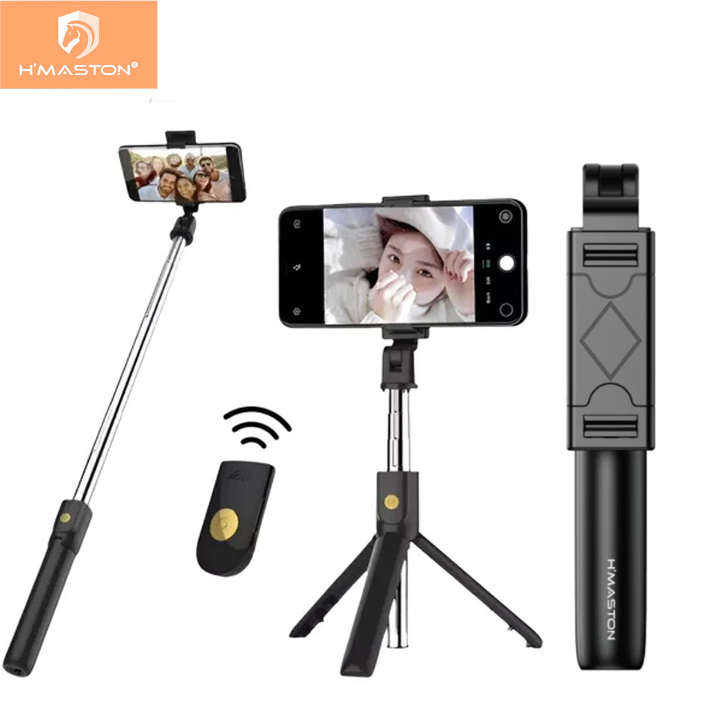 H'Maston ZP20 Pau de Selfie Tripé Bluetooth - Eleadermall