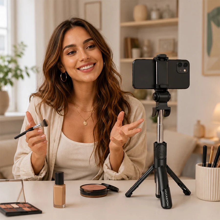 H'Maston ZP004 Pau de Selfie Retrátil Bluetooth com Controle