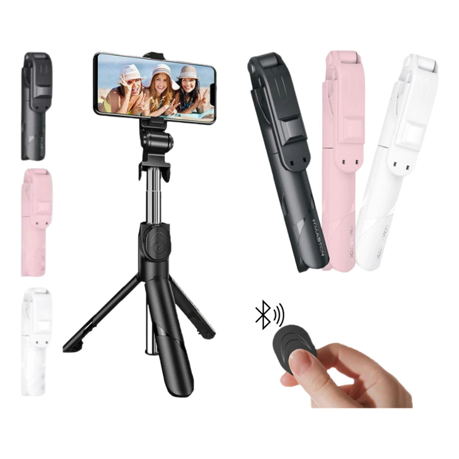 H'Maston ZP004 Pau de Selfie Retrátil Bluetooth com Controle