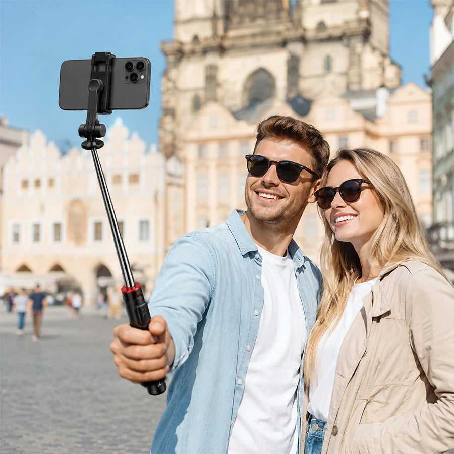 H'Maston ZP15 Bastão de Selfie Bluetooth 1.35M com Tripé e LED
