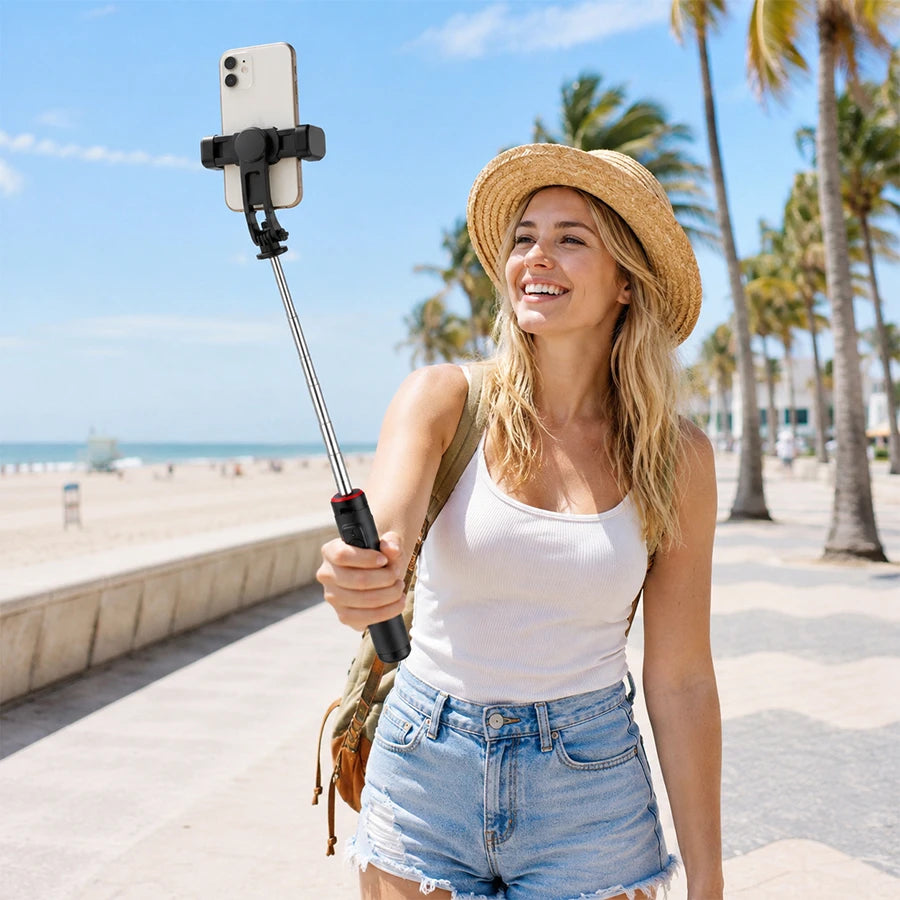 H'Maston ZP15 Bastão de Selfie Bluetooth 1.35M com Tripé e LED