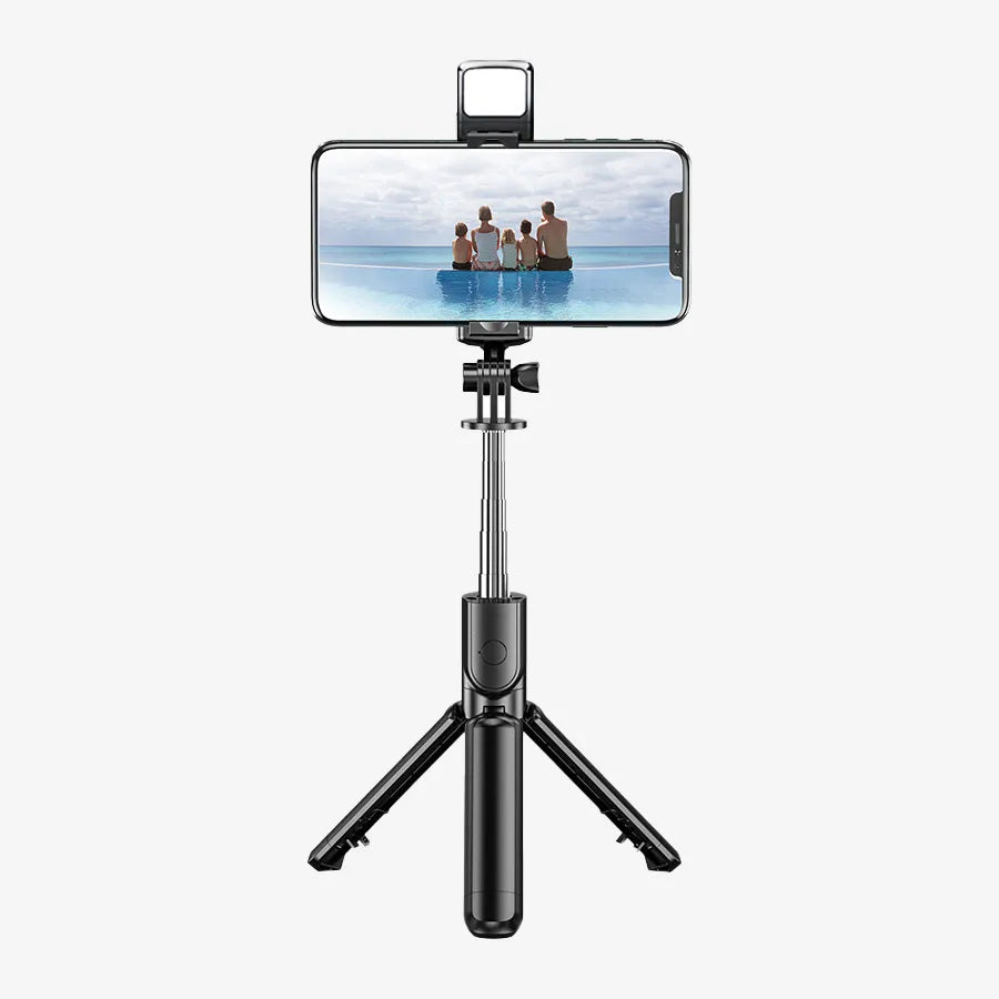 H'Maston ZP19 Pau de Selfie com Tripé 70cm e LED - Eleadermall