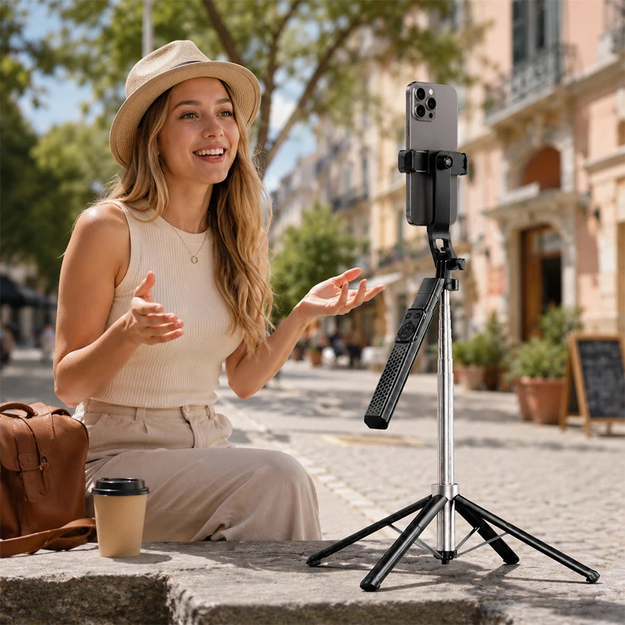 H'Maston ZP30 Tripé e Bastão de Selfie Profissional 180cm