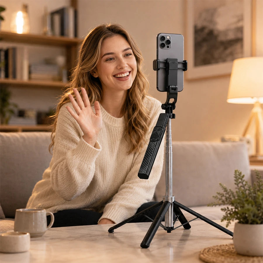 H'Maston ZP30 Tripé e Bastão de Selfie Profissional 180cm