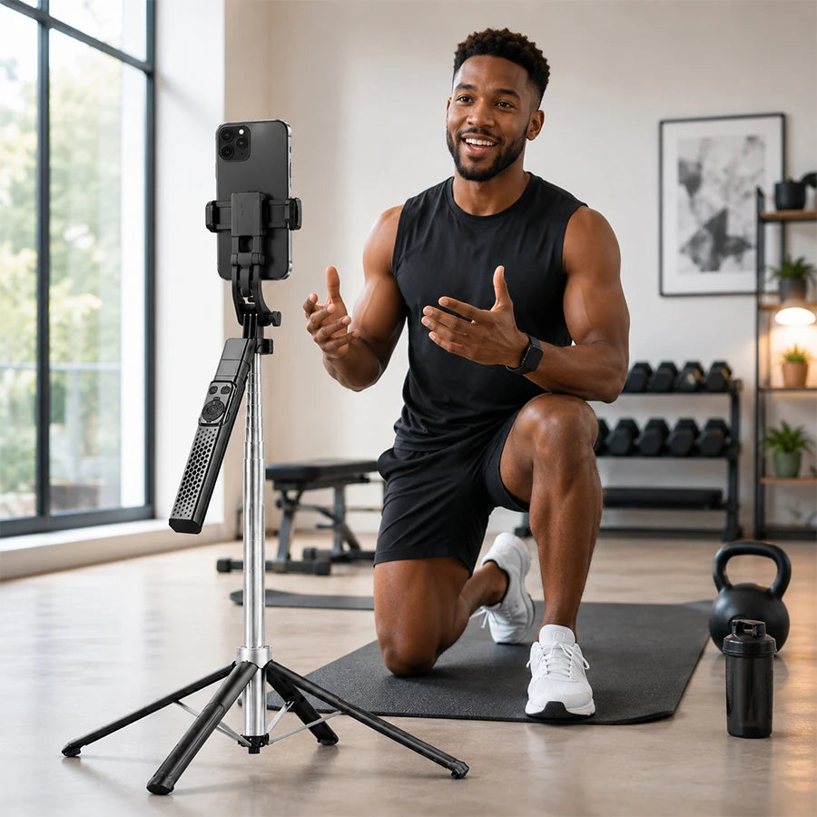 H'Maston ZP30 Tripé e Bastão de Selfie Profissional 180cm