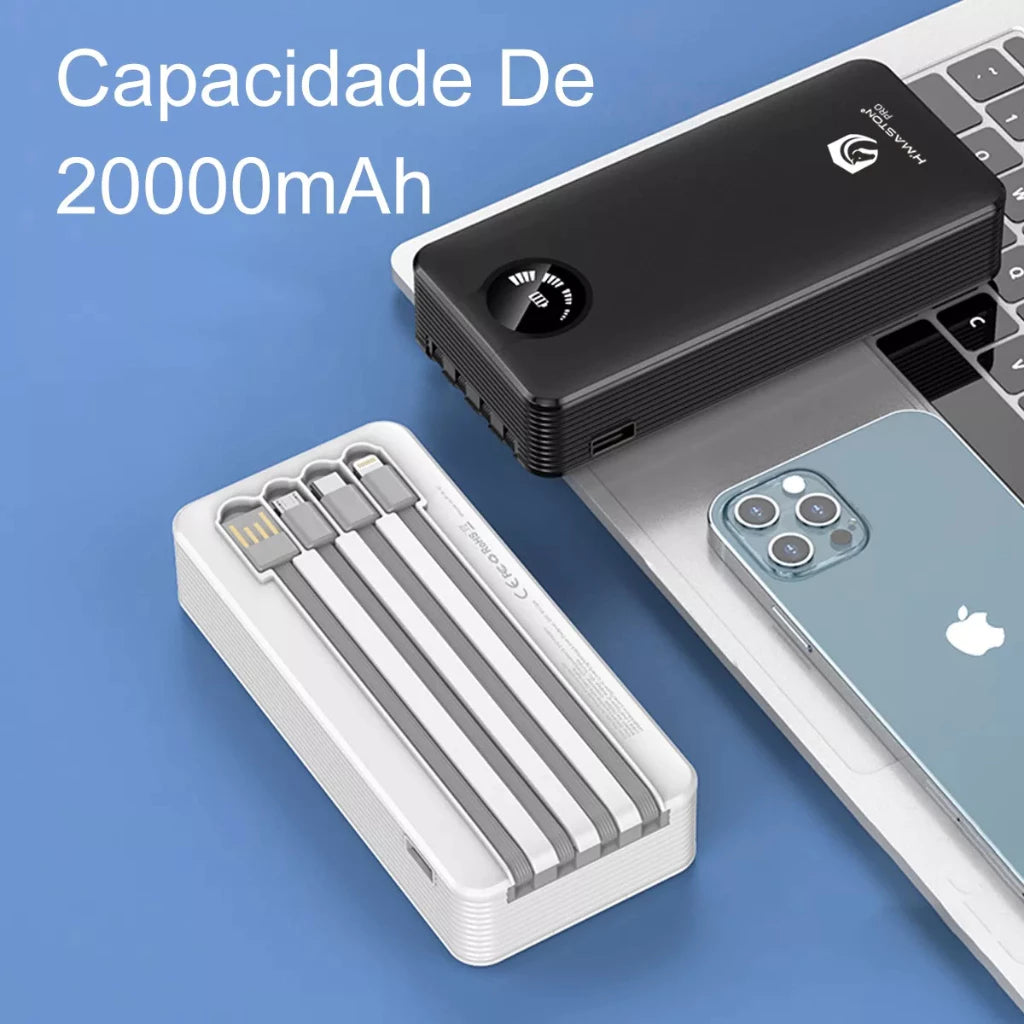 H'Maston YD28 Power Bank 20000mAh Turbo com LED - Portátil