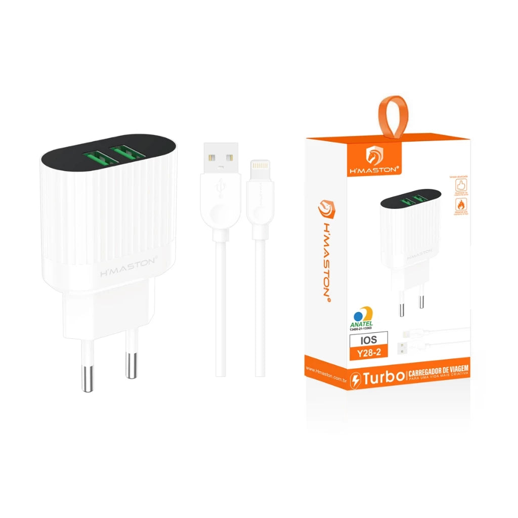 H'maston Y28 Carregador Turbo USB Duplo Seguro com 4 Modelos - Eleadermall