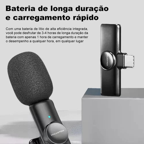 H'maston MK03/04 Microfone Lapela Bluetooth - Som Profissional