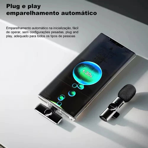 H'maston MK03/04 Microfone Lapela Bluetooth - Som Profissional