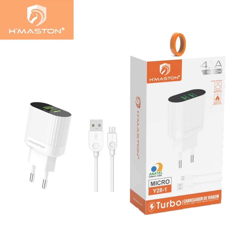 H'maston Y28 Carregador Turbo USB Duplo Seguro com 4 Modelos - Eleadermall