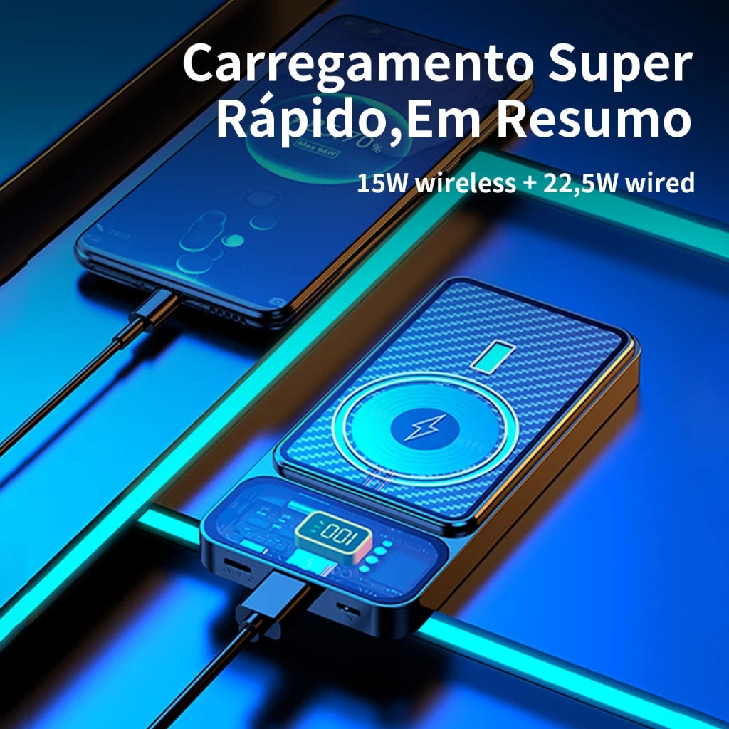 H'Maston YD33 Power Bank Magnético 10000mAh Carregador Rápido