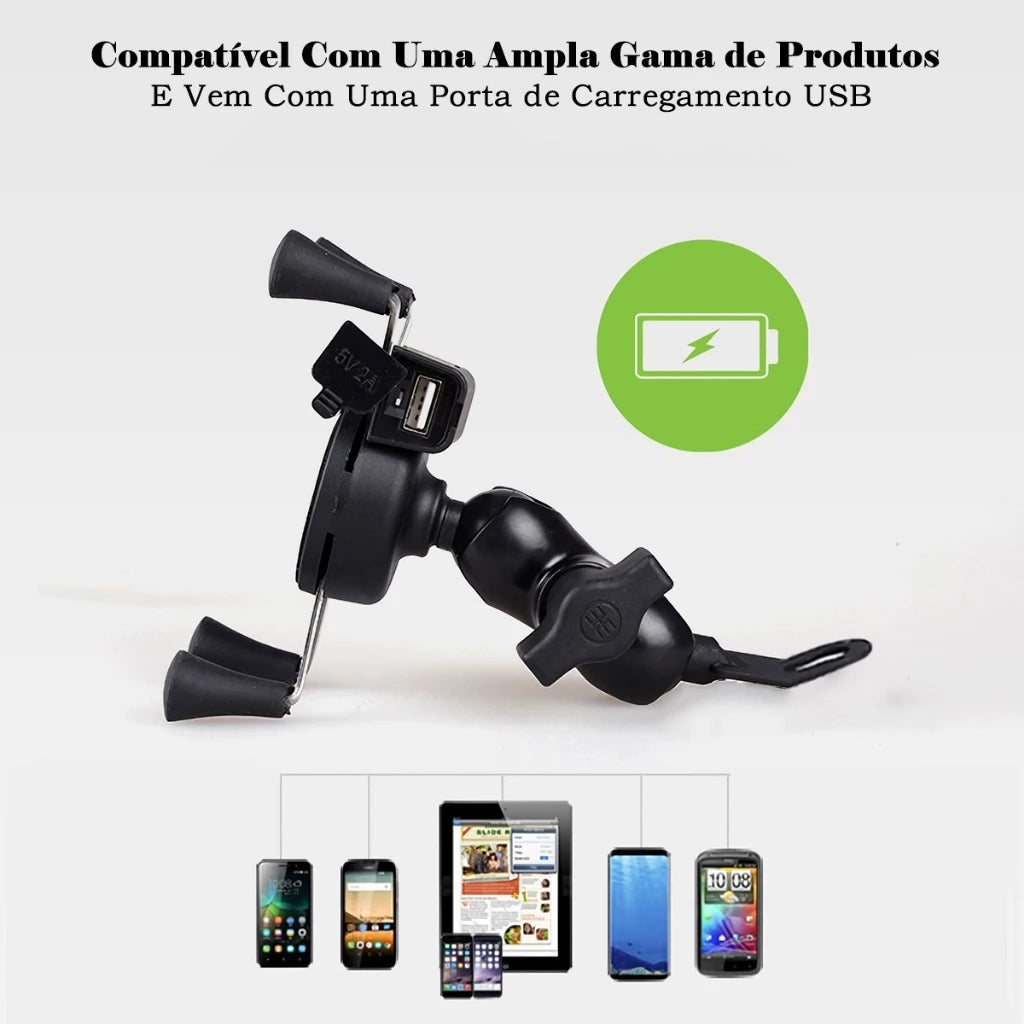 H'Maston CJ110: Suporte Moto com USB e LED - Eleadermall