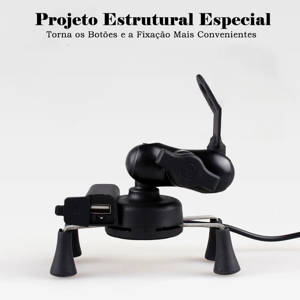 H'Maston CJ110: Suporte Moto com USB e LED - Eleadermall