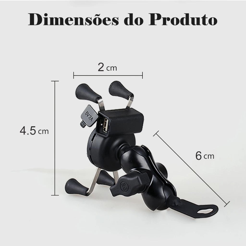 H'Maston CJ110: Suporte Moto com USB e LED - Eleadermall