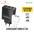 H'Maston LR13-4 Carregador 67.5W Turbo USB-C e USB-A