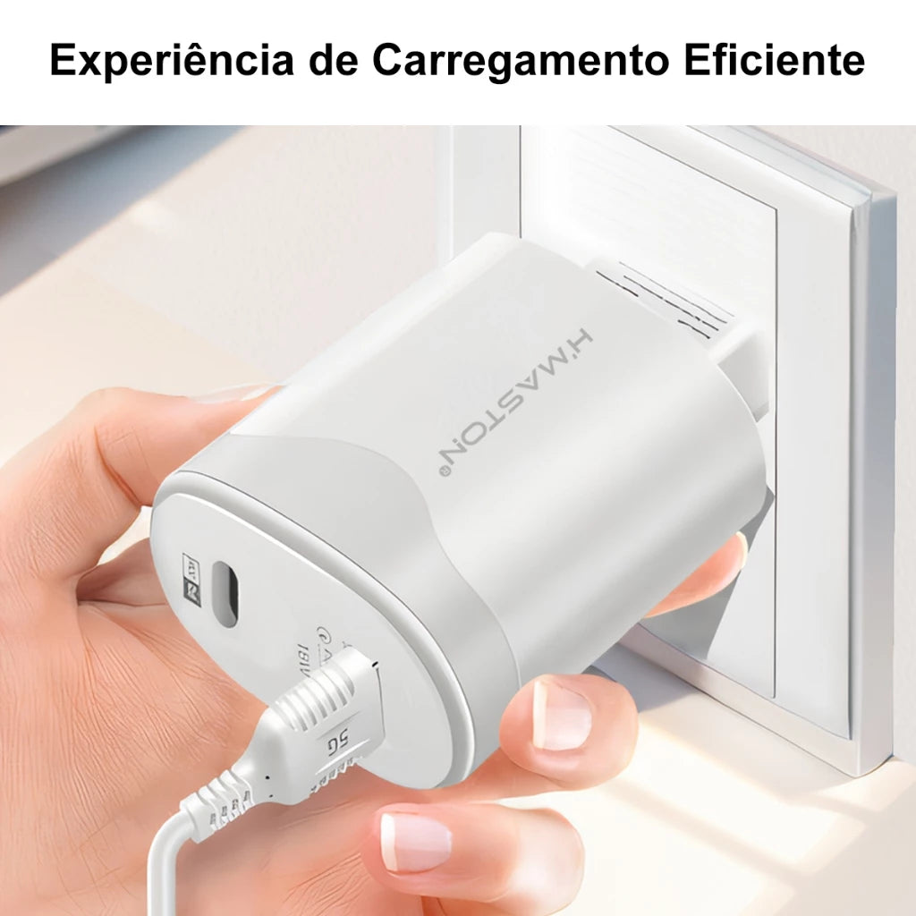 H'Maston LR11 Carregador 38W PD20W QC3.0 Rápido Portátil