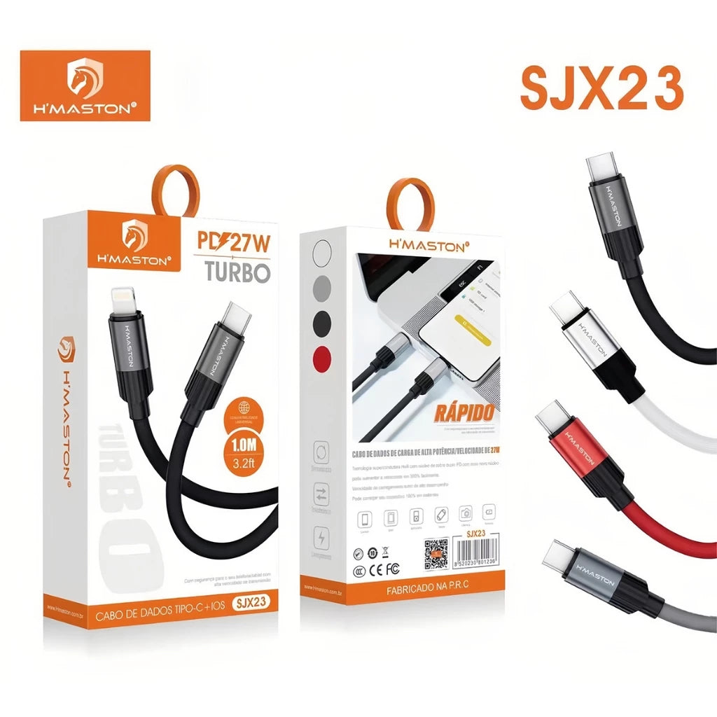 H'Maston SJX23 Cabo Turbo 65W Tipo C 1m - Eleadermall