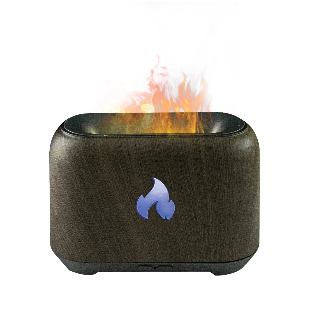 H'Maston JSQ13 Difusor Aromatizador Ultrassônico LED Efeito Chamas