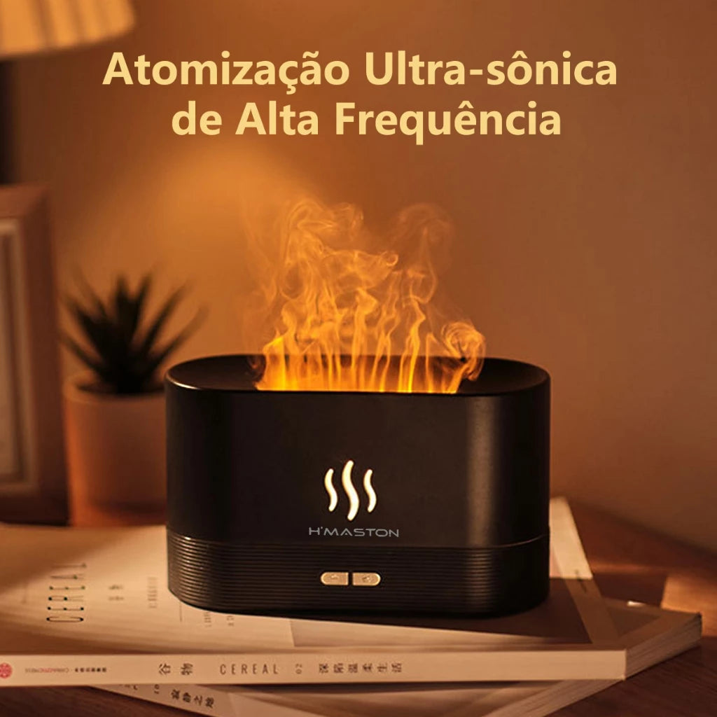 H'Maston JSQ06 Umidificador Bluetooth com Efeito Chamas LED