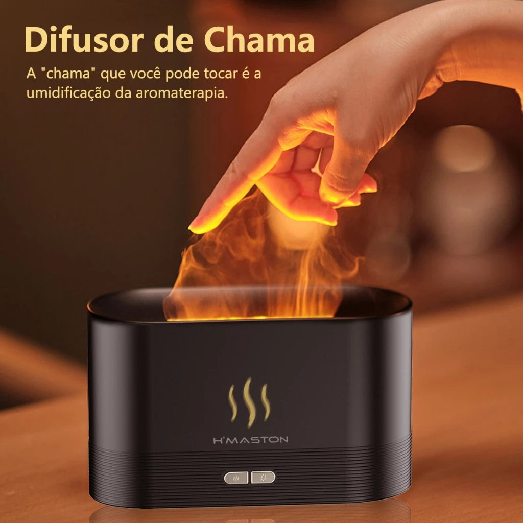 H'Maston JSQ06 Umidificador Bluetooth com Efeito Chamas LED