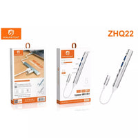 H'Maston ZHQ22 Hub Tipo C 5 em 1 USB, Carregamento Rápido