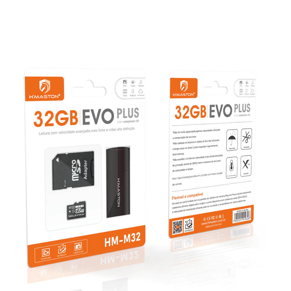 H'Maston HM-M32 Cartão Micro SD 32GB Rápido