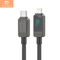 H'Maston SJX34 Cabo de Carga PD 30W com Visor LED - Rápido e Durável