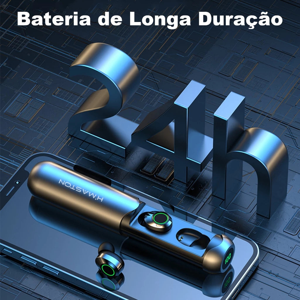 H'Maston F915 Fone de Ouvido Sem Fio In-ear Bluetooth 5.3