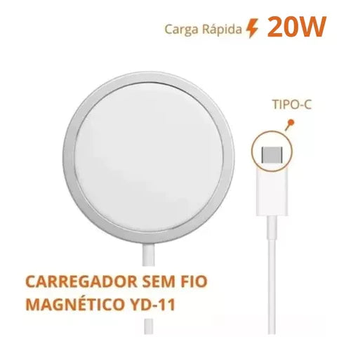 H'Maston YD11 Carregador Sem Fio Magnético 20W Tipo-C