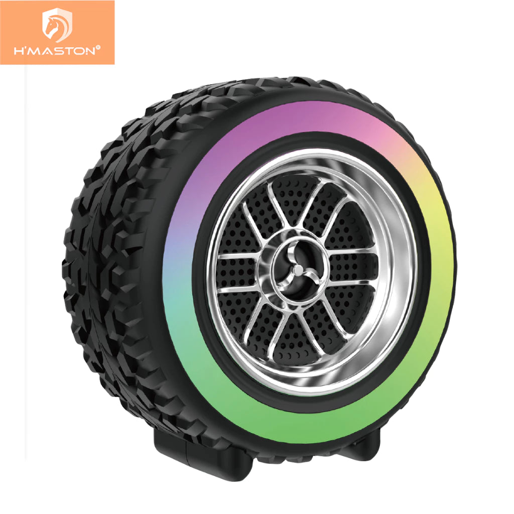 H'Maston AM39 Caixa de Som Portátil Bluetooth Formato Pneu