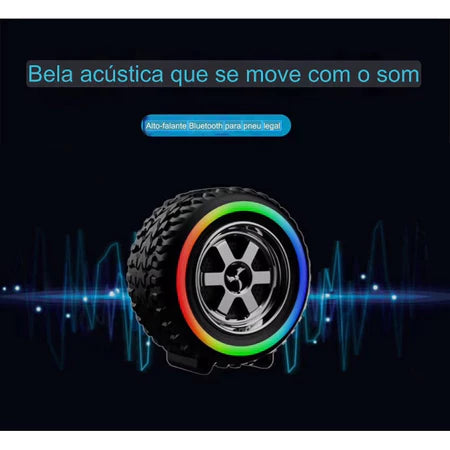 H'Maston AM39 Caixa de Som Portátil Bluetooth Formato Pneu