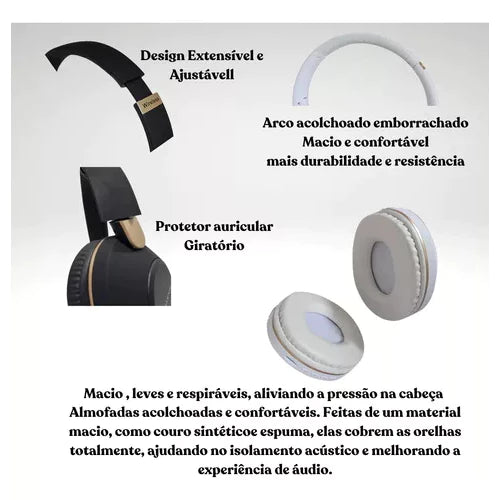 H'Maston SN16 Headset Gamer Sem Fio Bluetooth TWS 5.3 - Áudio Premium