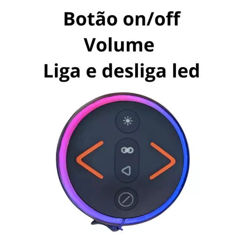 H'Maston TN38 Caixa de Som Bluetooth Portátil com LED RGB