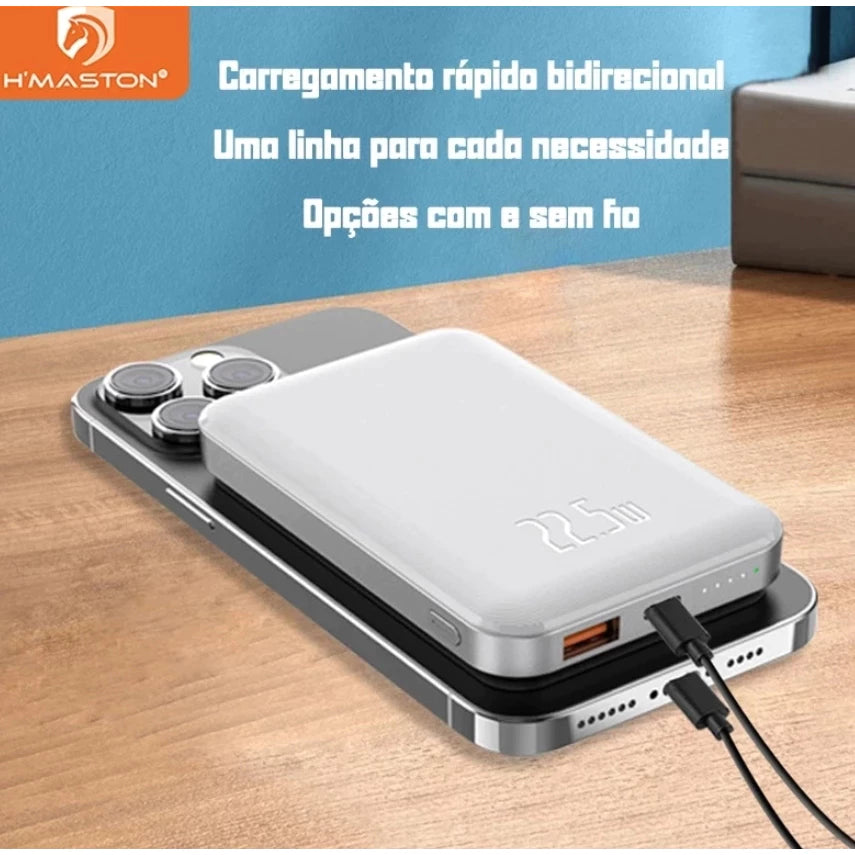 H'Maston YD42 Power Bank 10000mAh Carregamento Rápido e Sem Fio